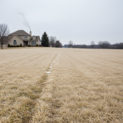 Dormant lawn care during winter showing a lawn at rest before spring growth