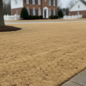 Dormant vs dead lawn in winter showing brown grass before spring recovery